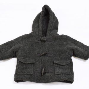 NEW The Children's Place Baby Boy's Gray Duffle Coat Jacket Outerwear 3-6 Months
